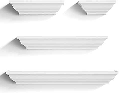 SRIWATANA White Floating Shelves Set of 4