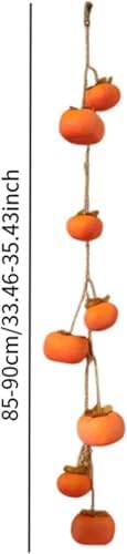 Artificial Persimmon Ornament for Thanksgiving Autumn Decor - Yellow