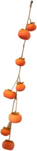 Artificial Persimmon Ornament for Thanksgiving Autumn Decor - Yellow