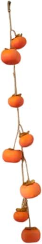 Artificial Persimmon Ornament for Thanksgiving Autumn Decor - Yellow