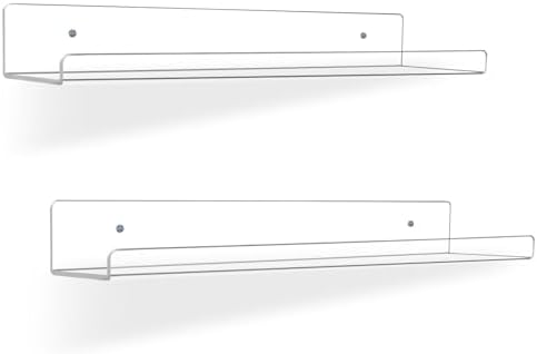 2 Pack Floating Shelves for Wall Decor Storage