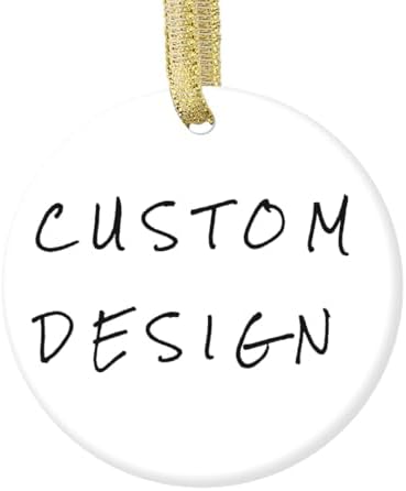 Custom Design Personalized Christmas Ornament Ceramic Photo Ornament with Text and Image