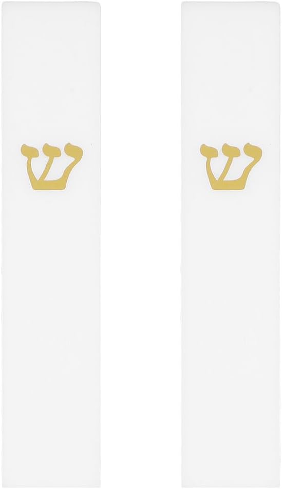 LOGOFUN 2pcs White Resin Mezuzah Holder