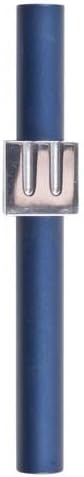 Baltinester Agayof Aluminium Mezuzah Blue