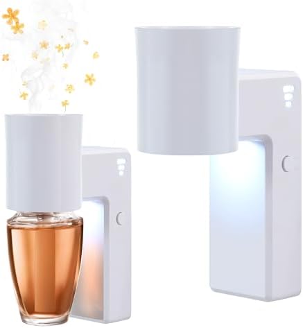 2 Pcs Wall Fragrance Plug In with Night Light and Adjustable Diffuser