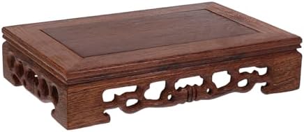 LOGOFUN Rectangular Wood Display Stand for Home Decor
