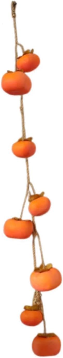 Artificial Persimmon Ornament for Thanksgiving Autumn Decor - Yellow