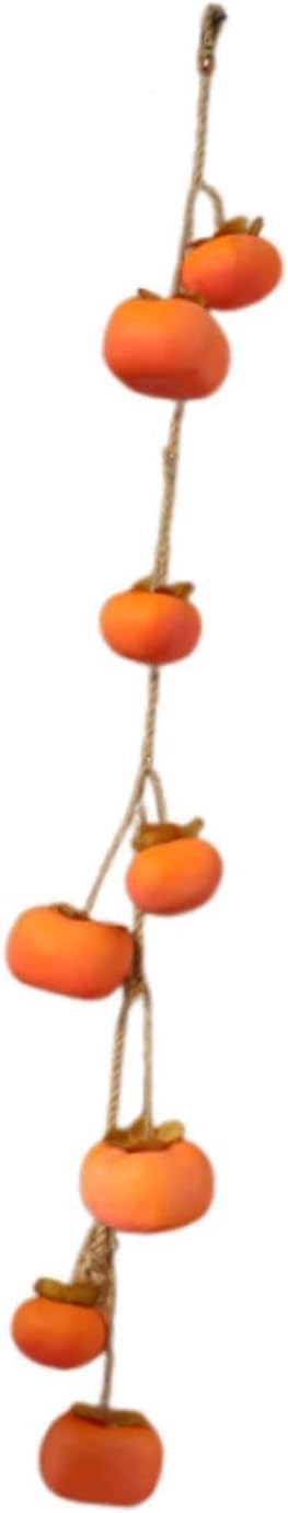 Artificial Persimmon Ornament for Thanksgiving Autumn Decor - Yellow