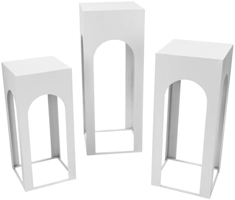 3 Pcs Square Pedestal Stands for Parties Wedding Display Stands