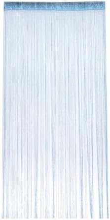 Shiny Tassel Door Divider Curtain 95x200CM Blue