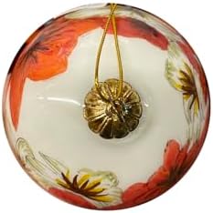 Hawaiian Plumeria Hand Painted Christmas Tree Ornament with Velvet Box