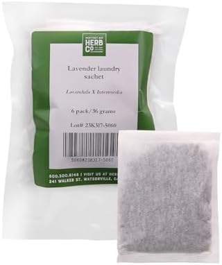 Monterey Bay Herb Co Lavender Sachets for Laundry Pack of 6