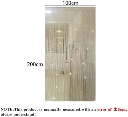 String Curtains Flash Line Shiny Tassel Door Divider Blue 100x200cm