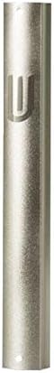 Aluminum Mezuzah Case with Dotted Design - Golden Green 12cm