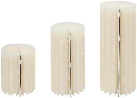 3PCS Cardboard Flower Stands Cylinder Pedestal for Decor