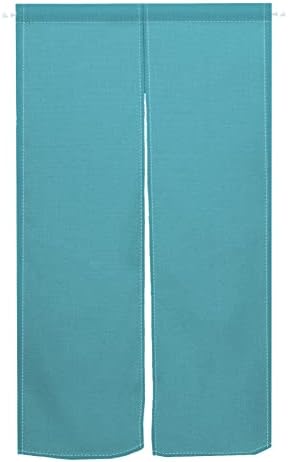 Leowefowa Solid Turquoise Blue Noren Door Curtain