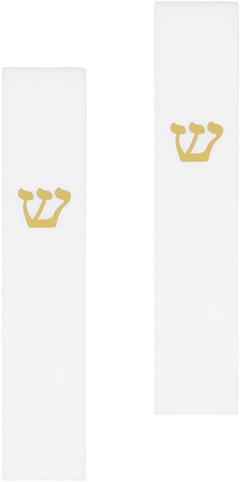 LOGOFUN 2pcs White Resin Mezuzah Holder