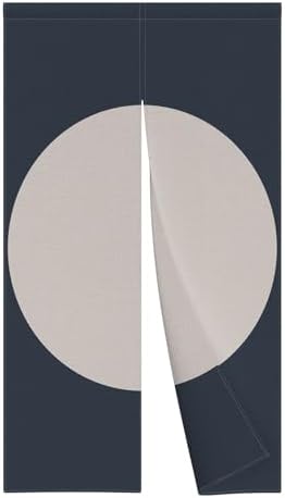 Leowefowa Double Sided Door Curtain White Round Pattern 335 x 709 Inches