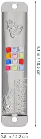 HOLIDYOYO 2 Sets Metal Retro Mezuzah Scrolls Door Decorations