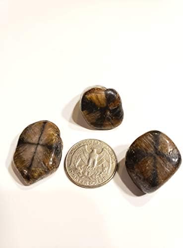 Chiastolite Cross Stone 20-30mm Tumbled Healing Crystal
