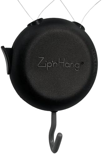 Zip n Hang Wreath Hanger - Black 1 Pack Damage Free