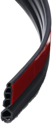 Uxcell Door Draft Stopper with Brush 3 Ft Black Self Adhesive