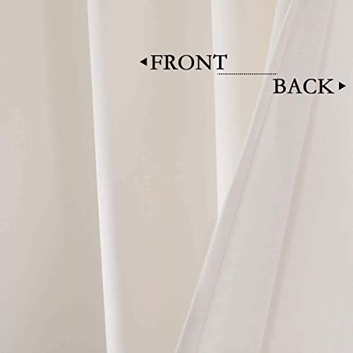 SPXTEX Cream Velvet Curtains 84 Inch Long Set of 2