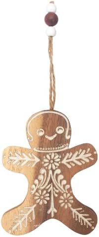 Boston International Wooden Gingerbread Christmas Ornament 45