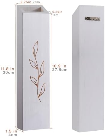 Wooden Wall Planter 4 Pack Farmhouse Decor White