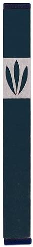 Agayof Traditional Leaf Shin Mezuzah Green