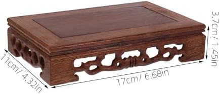 LOGOFUN Rectangular Wood Display Stand for Home Decor