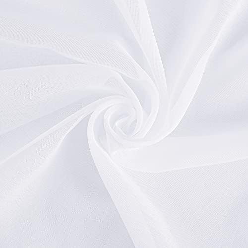 NICETOWN White Sheer Curtains for Sliding Glass Door