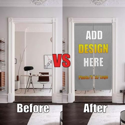 Custom Noren Door Curtain Panel with Personalized Design
