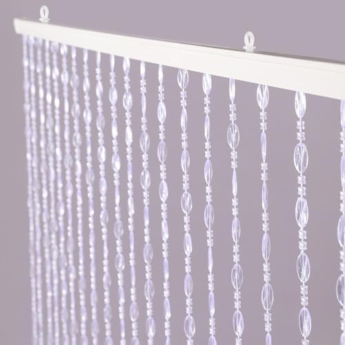 Clear Beaded Curtains for Door and Window Privacy