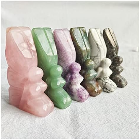 FIDEMM Rose Quartz Butterfly Healing Stone for Home Decor