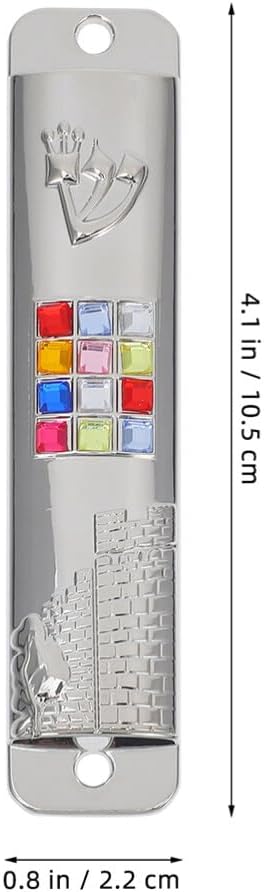 HOLIDYOYO 2 Sets Metal Retro Mezuzah Scrolls Door Decorations