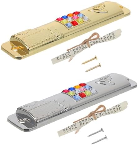 HOLIDYOYO 2 Sets Metal Retro Mezuzah Scrolls Door Decorations