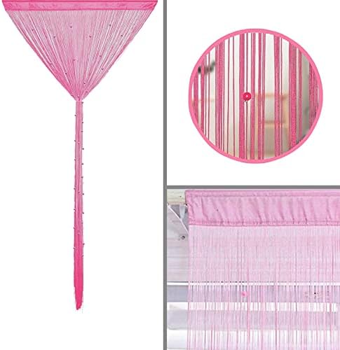 Beaded Curtain Pink 100x200cm for Door Decor