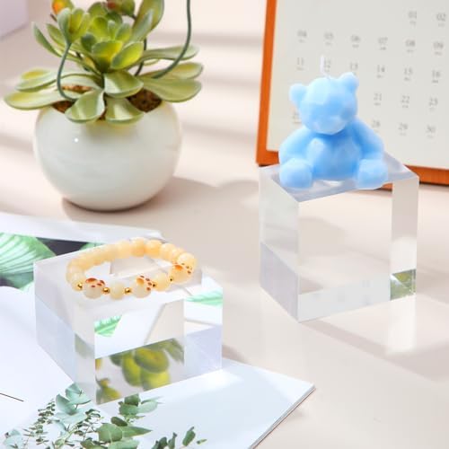 Remerry 4 Piece Acrylic Cube Jewelry Display Stand