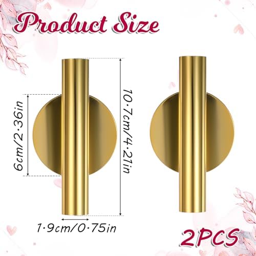 2PCS Gold Wall Vases for Flowers Modern Decor