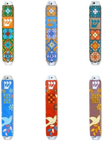 Ceramic Mezuzah in Green Color