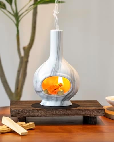 Handmade Marble Incense Holder for Meditation and Sage Burning