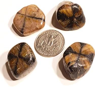 Chiastolite Cross Stone 20-30mm Tumbled Healing Crystal
