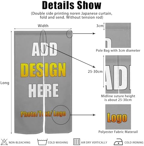 Customize Your Own Double Sided Noren Curtain for Doorway