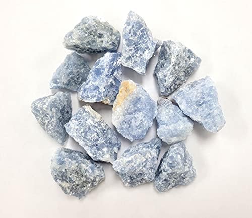Blue Calcite Stones 12 LB Bulk for Tumbling and Crafting