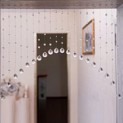 Crystal Beaded Curtain 20 Strings Arched Door Divider