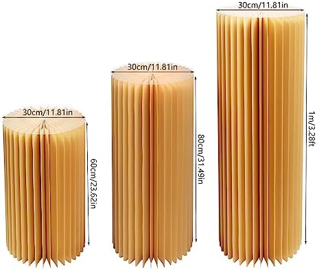 3PCS Cylinder Pedestal Stands for Wedding Party Decorations