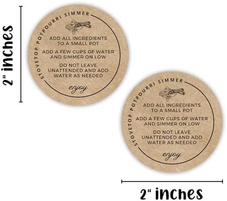 Stovetop Potpourri Instruction Label 250 Pack