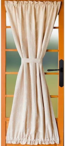 Candlewicking Cream Cotton French Door Panel 42x72