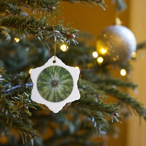 3 Inch Snowflake Porcelain Ornament Watermelon